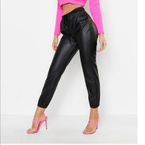 Faux Leather Joggers (NWT)